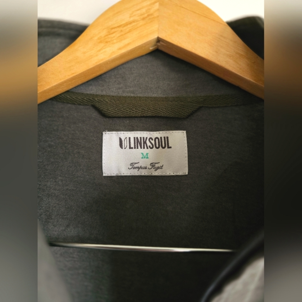 NWT! Linksoul, Linksoul Men's Anza Quarter-Zip, Evergreen Heather , Size M, $98 - Picture 11 of 11